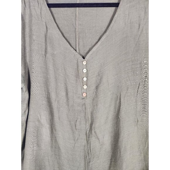 NWOT ANSELF Womens Plus Dress Olive Layered Lagen look Minimalist Comfort 3X - Picture 3 of 6